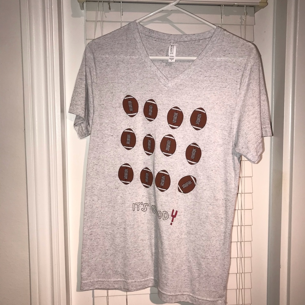 Football Season V-neck T-shirt